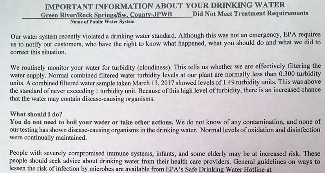 Green River Water Is Perfectly Safe SweetwaterNOW
