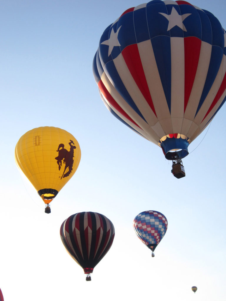 Bruce Pivic pilots his balloon "Steamboat" in 33rd annual Riverton