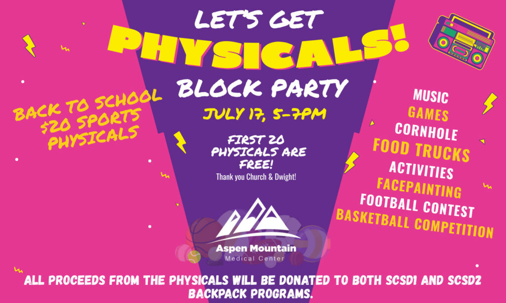 Aspen Mountain Medical Center Hosts “Let’s Get Physicals” Block Party on July 17