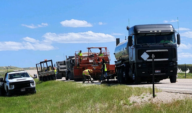 Chip Seal Work Continues on US 191 South of Rock Springs