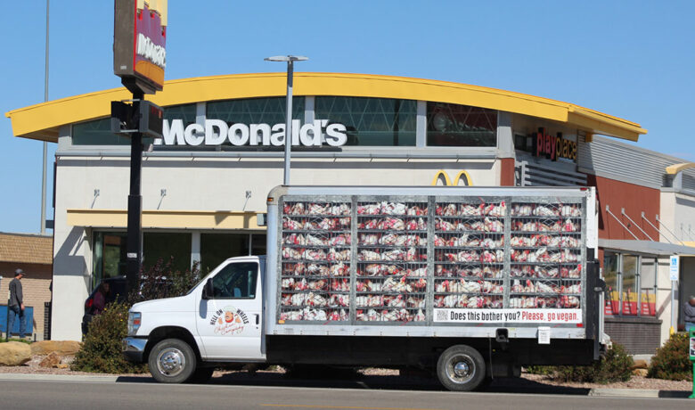 They’re Not Loving It: PETA Chicken Truck Stops at McDonald’s to Promote Vegan Diets