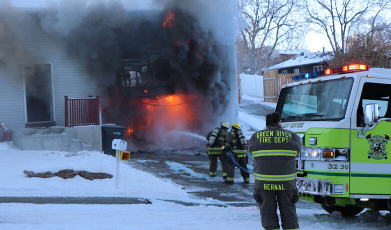 GRFD Knock Down House Fire in Green River Within 12 Minutes of Arrival