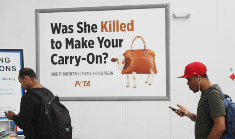 PETA Ad on Display at Area Airport