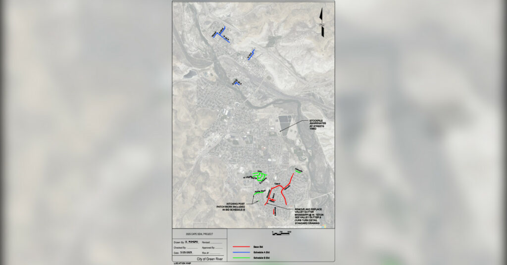 Chip Seal Work Scheduled to Begin July 22 in Green River