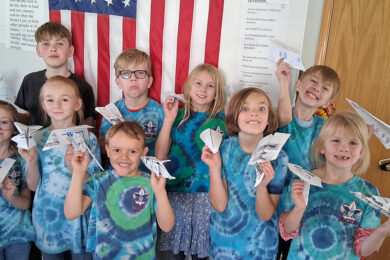 Pack 86 Make Paper Airplanes for Air of the Wolf Adventure